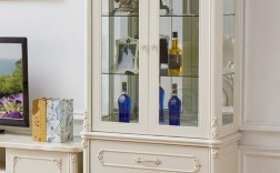 酒柜艺术玻璃白色,酒柜白色玻璃门 
